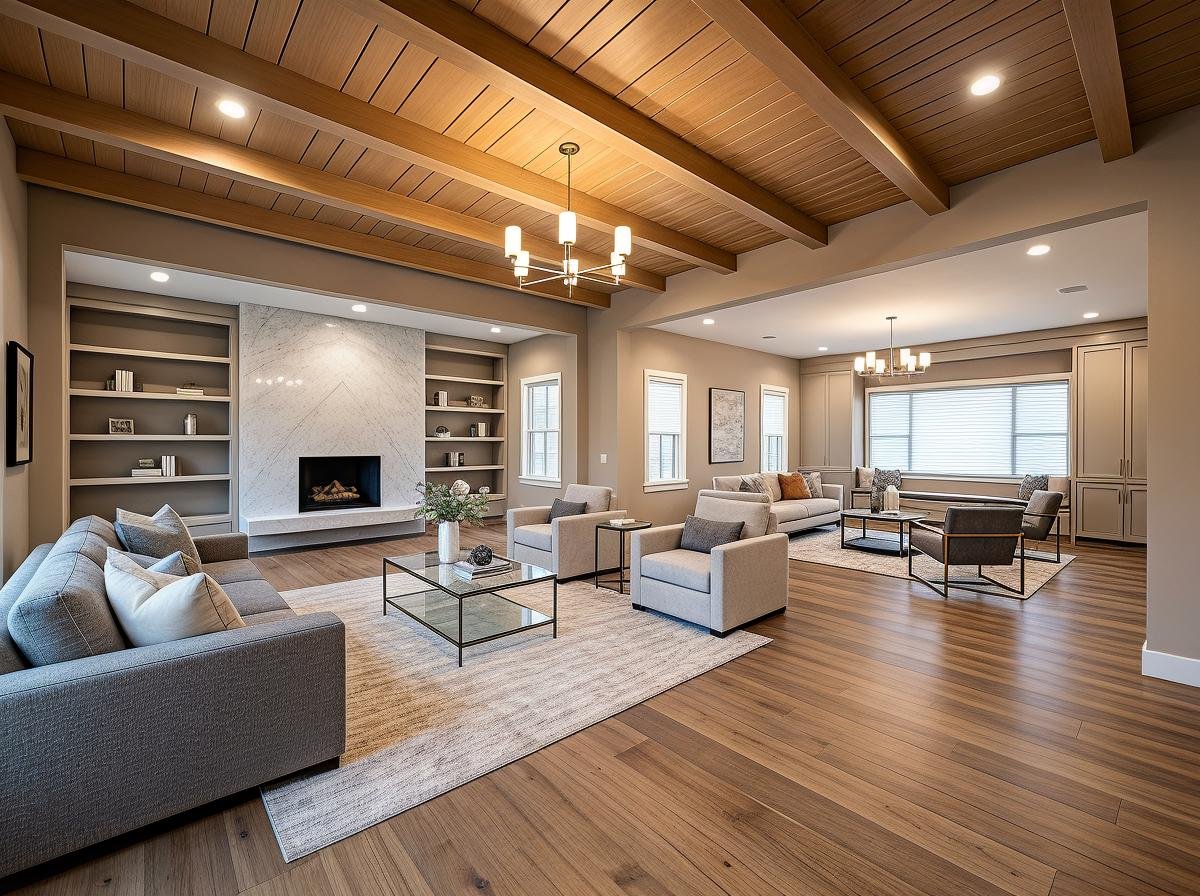 Restored estate living room
